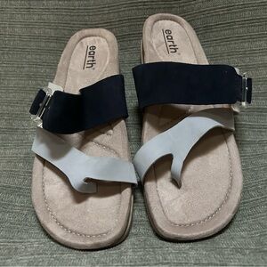 NBW Earth Women's Sandals - Dark Blue and Light Gray (Size 12)
